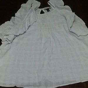 Ruffle White Tank Top